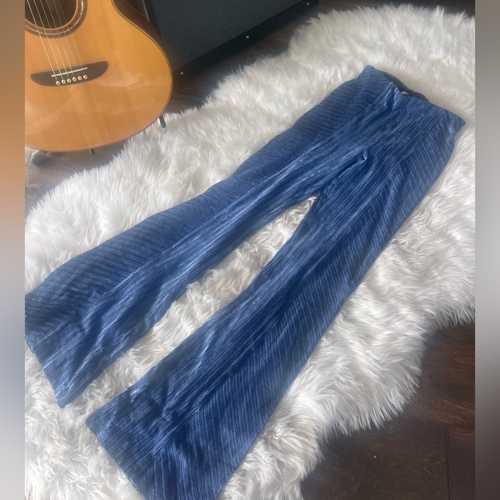 Slim Pull-On Velvet Flare Pants Free People
